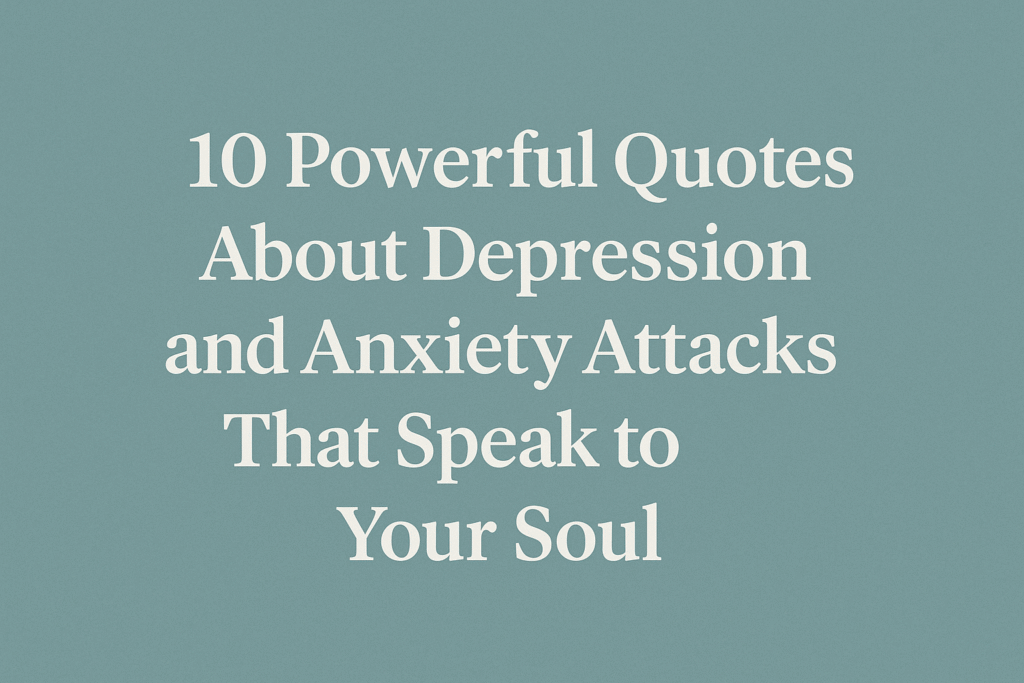 10 Powerful Quotes About Depression and Anxiety Attacks That Speak to Your Soul